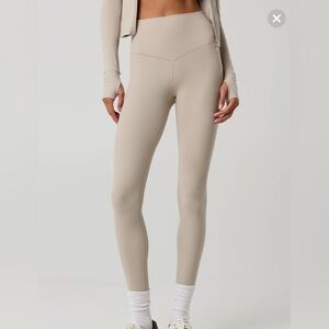 Women's Gray Ribbed Leggings